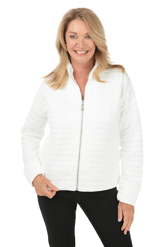 Quilted Zip-Front Jacket Zippered Jacket Buttoned Jacket Snapped Jacket