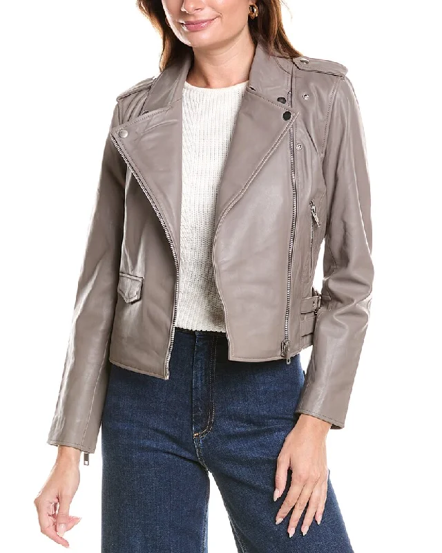 Walter Baker Liz Leather Jacket Oversized Jacket Tailored Jacket Straight Jacket