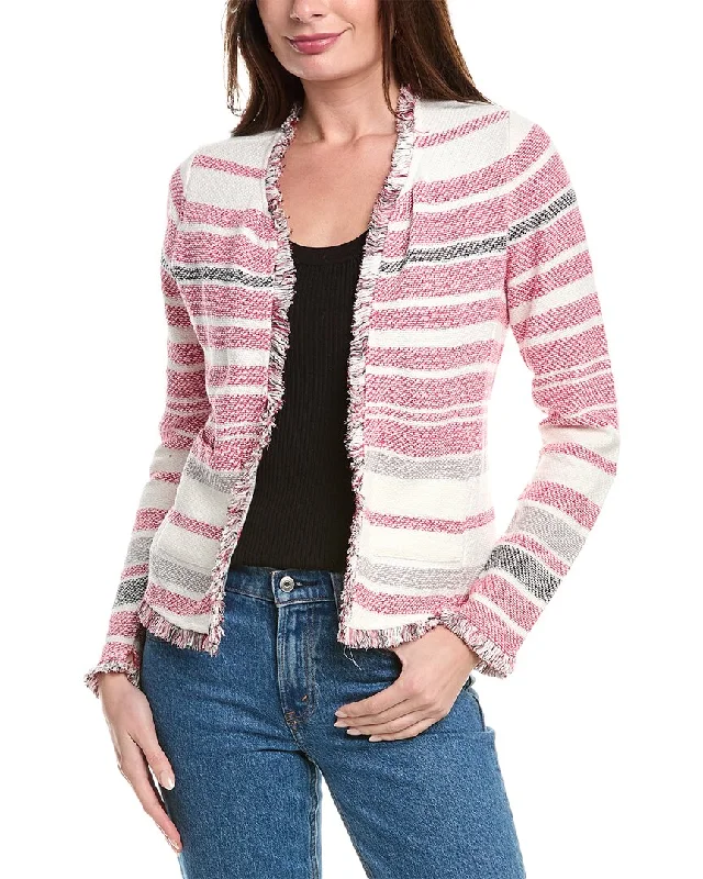 Nic+Zoe Heat Dash Knit Jacket Print Jacket Jacquard Jacket Patchwork Jacket