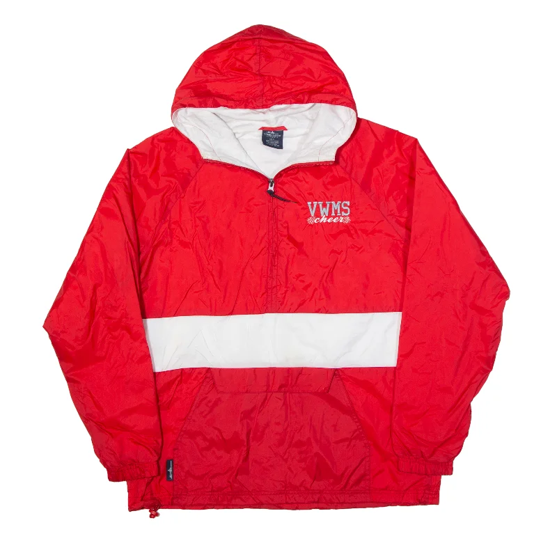 CHARLES RIVER USA VWMS Cheer Pullover Jacket Red Nylon Womens M Fitted Jacket Loose Jacket Oversized Jacket