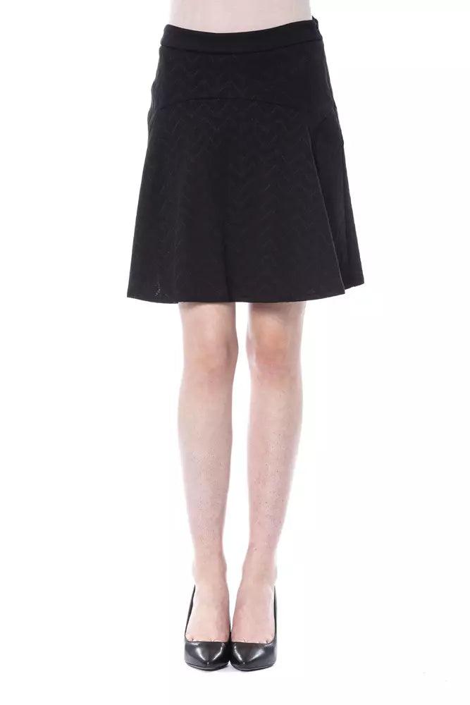 BYBLOS Black Polyester Women Skirt wrap skirt elegant