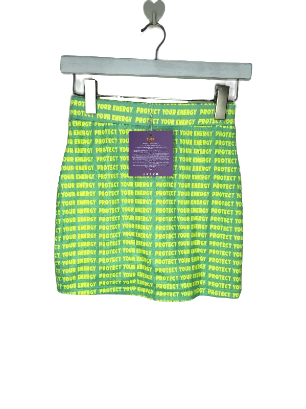 Elsie & Fred Green Protect Your Energy Skirt UK XS cashmere skirt soft