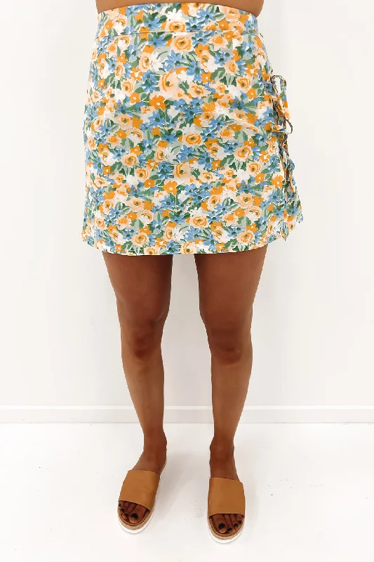 Flora Mini Skirt Sunlight wool skirt sturdy