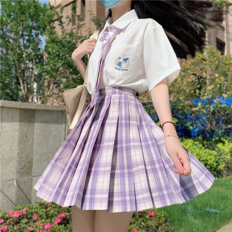 Japanese JK uniform plaid skirt 《skirt onlyã  yv43252 denim skirt classic