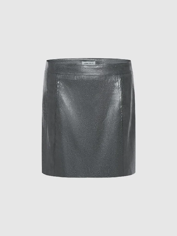 Leather Straight Skirts linen skirt breathable