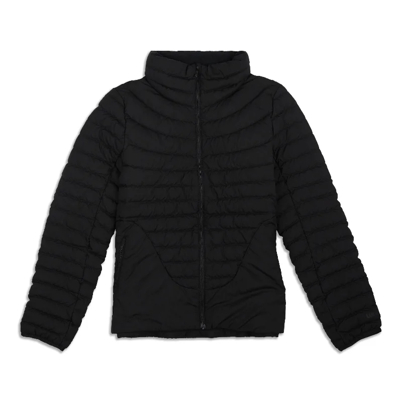 Lightweight Relaxed-Fit Down Jacket - Resale Front Pockets Side Pockets Patch Pockets