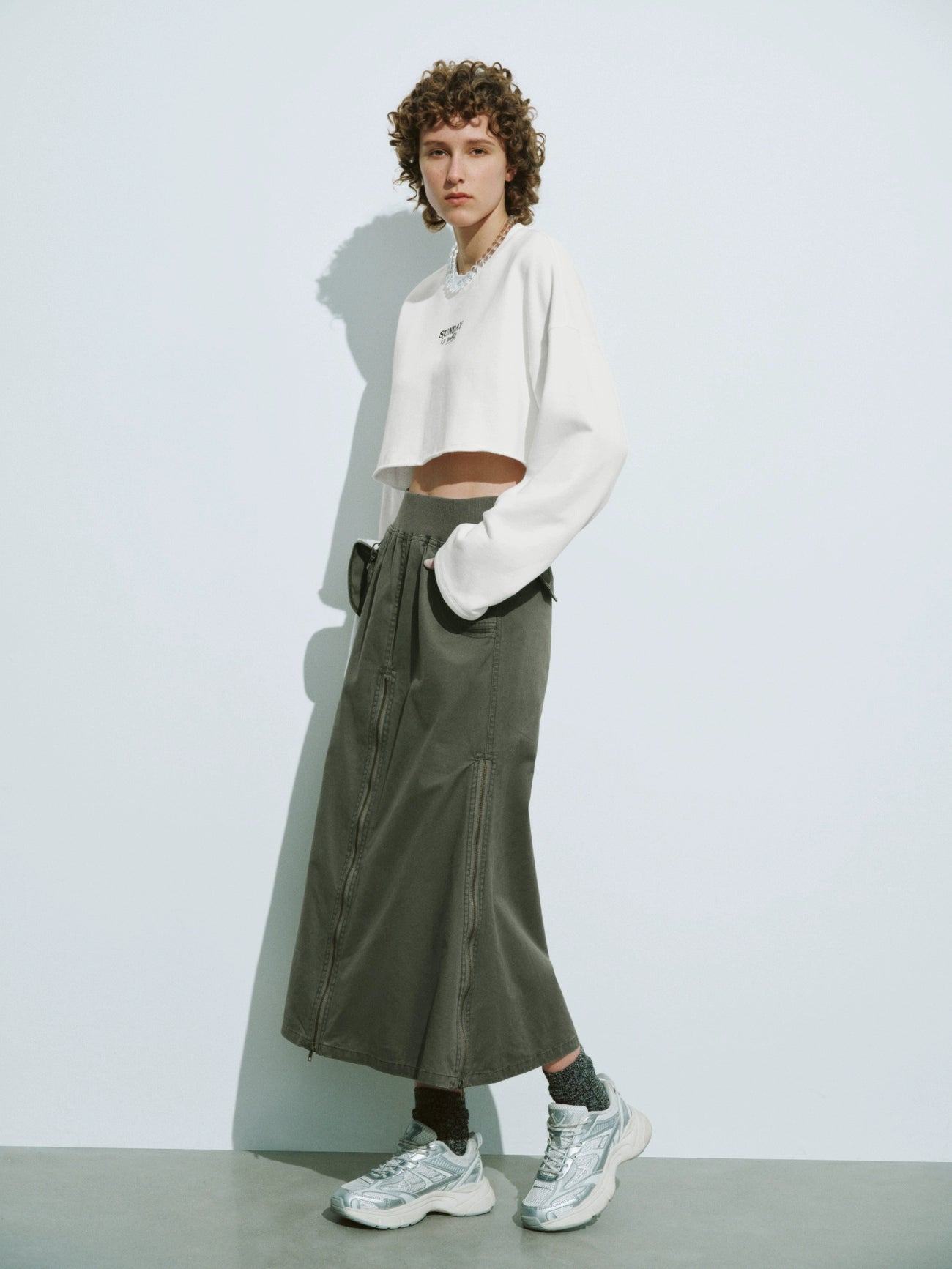 Long A-Line Skirts chiffon skirt flowing