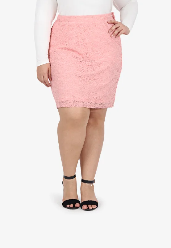 Lamara Lace Mini Skirt - Pink summer skirt style