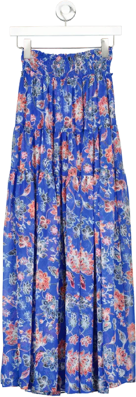 MISA Los Angeles Blue Allesia Skirt UK S lace skirt delicate