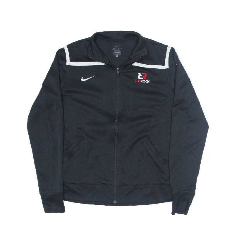 NIKE Dri-Fit Track Jacket Black Womens M Fitted Jacket Loose Jacket Oversized Jacket