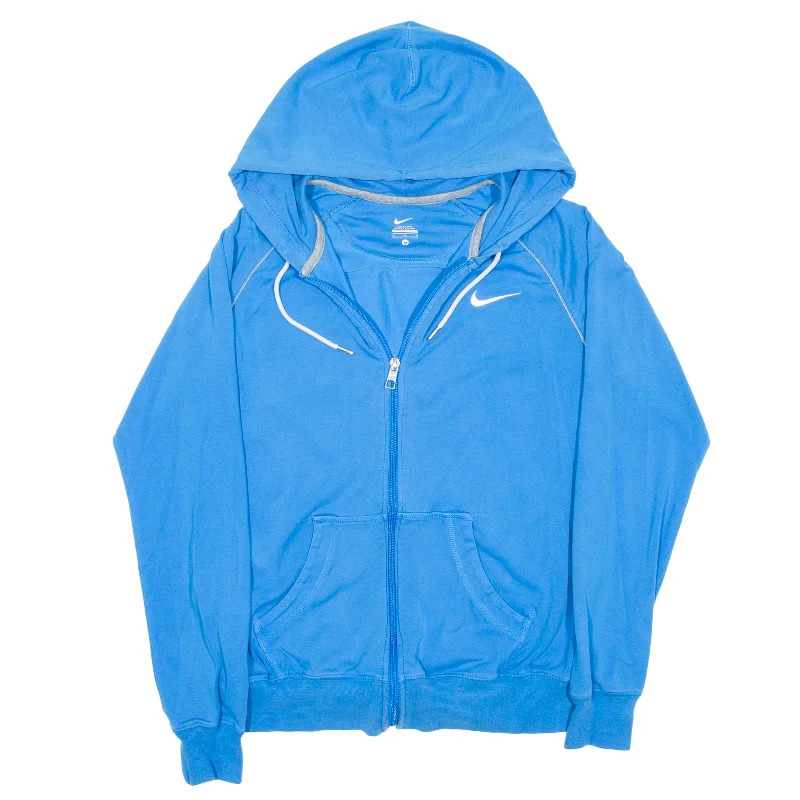 NIKE Track Jacket Blue Womens M Hoodie Zip-Up Jacket Button-Up Jacket