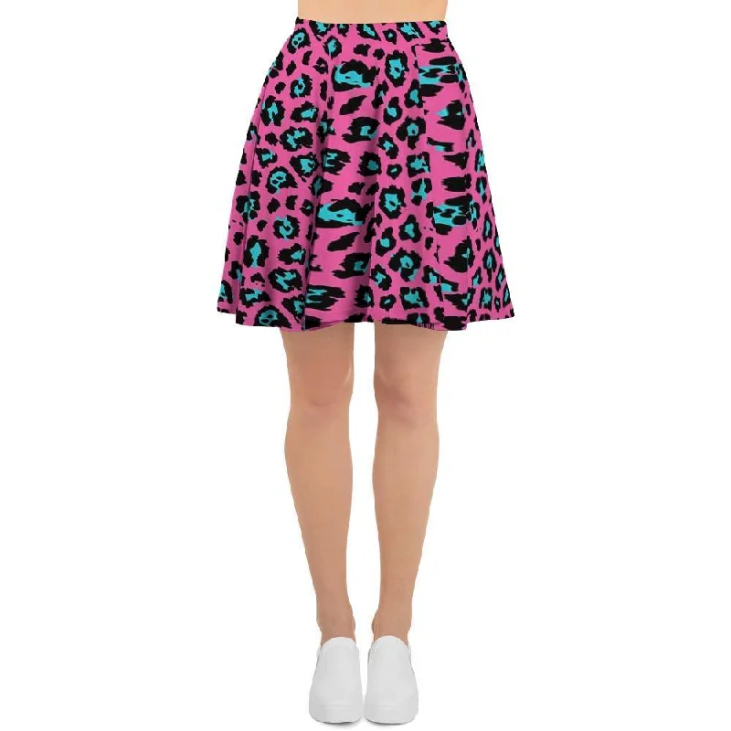 Pink Cheetah Women's Skirt wool skirt warm