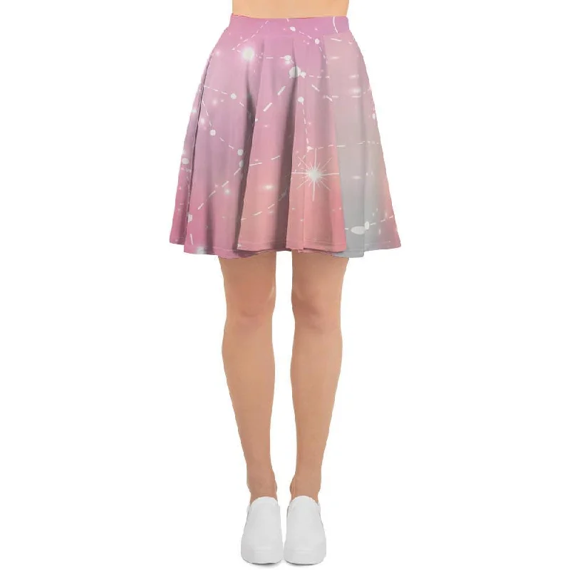 Pink Galaxy Stardust Women's Skirt high waist skirt