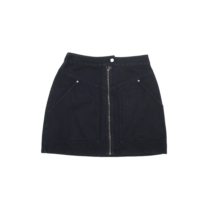 REBECCA MINKOFF Short Mini Skirt Black Womens S elastic waist skirt