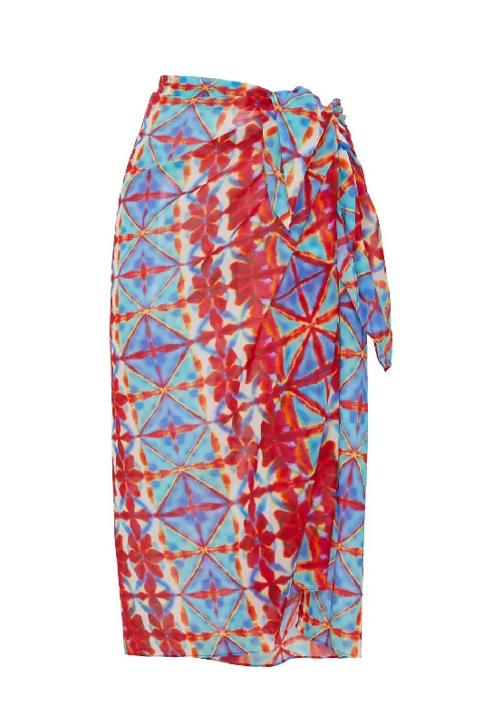 Selena Sarong In Sea Glass cashmere skirt plush