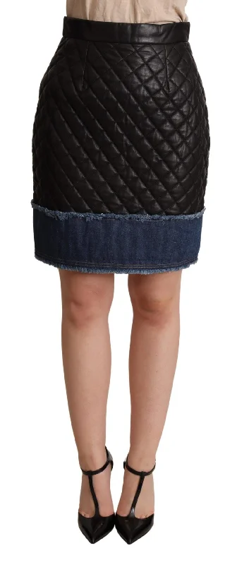 Dolce & Gabbana Sleek High-Waist Leather Mini Skirt asymmetrical skirt cut