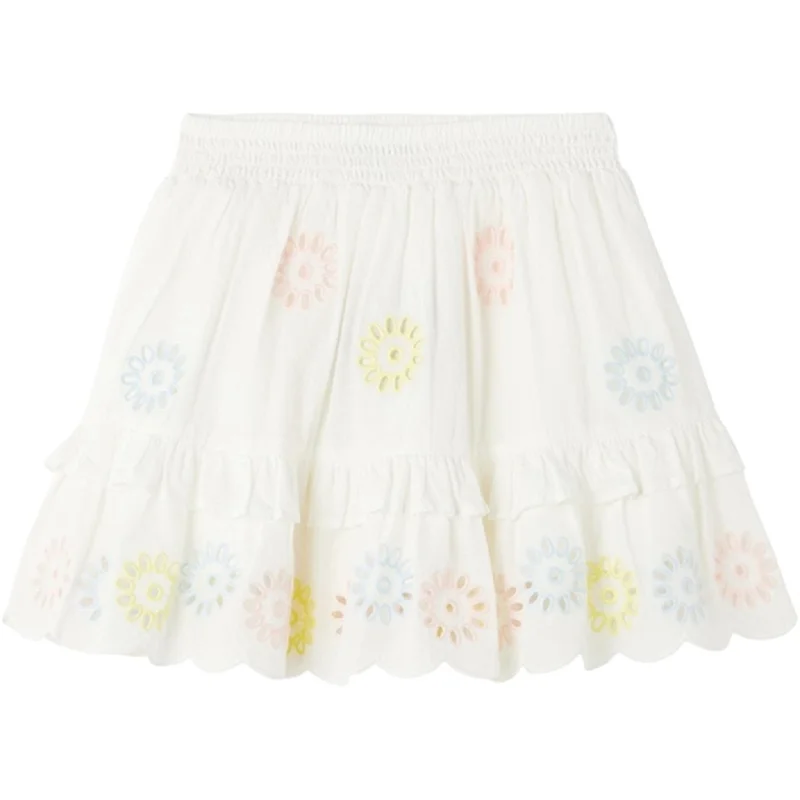 Stella McCartney Avorio/Embroidery Skirt lightweight skirt design