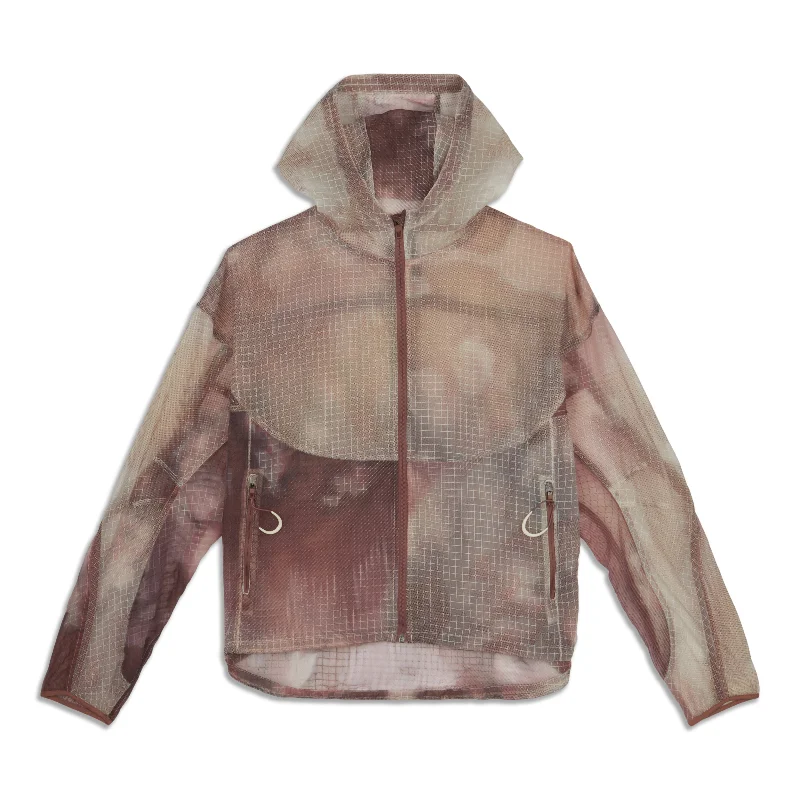 Translucent Hooded Jacket - Resale Front Pockets Side Pockets Patch Pockets