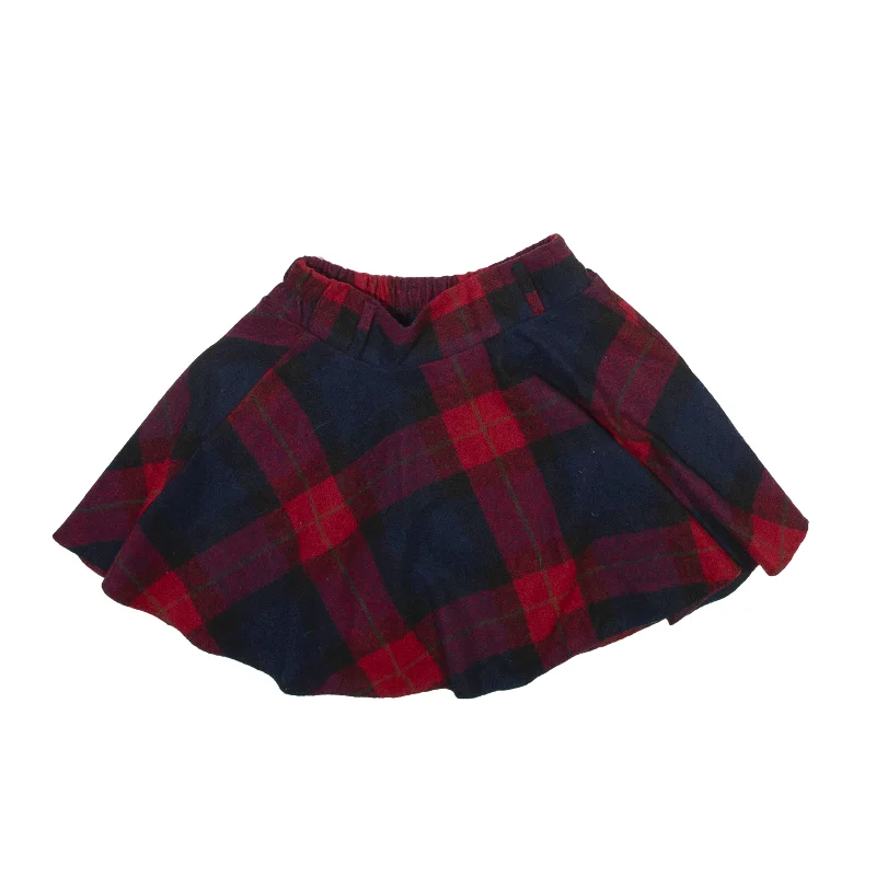 Y2K Skort Short Pleated Skirt Red Check Womens S linen skirt light